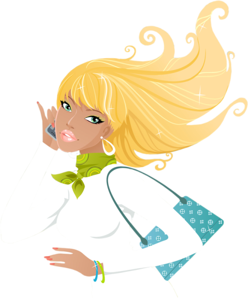 Блондинка рисунок