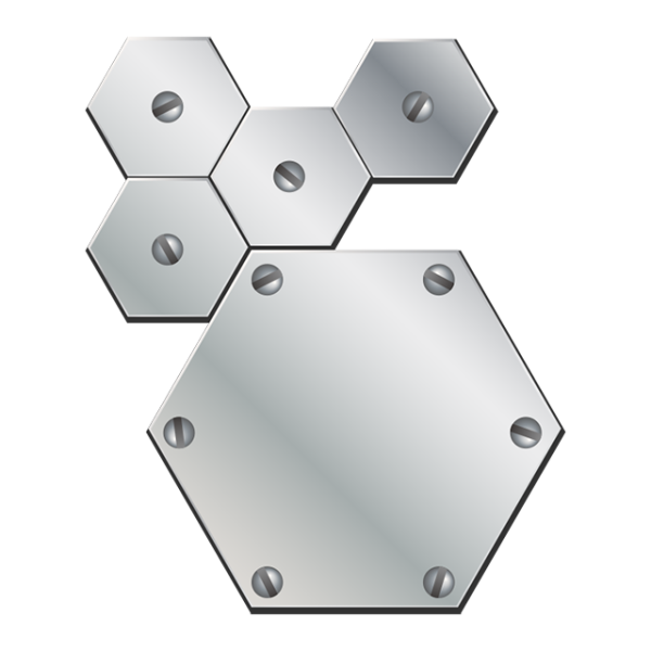 Металлическая плашка с винтами