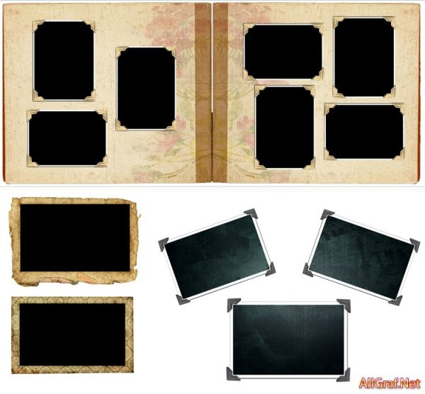 Рамки для старого фотоальбома