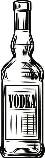 Водка нарисованная