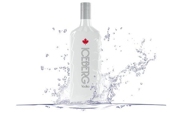 Водка на белом фоне