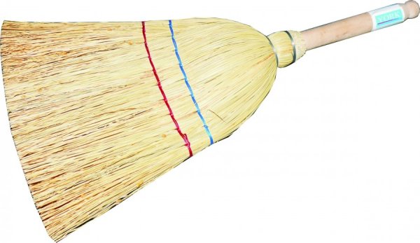 39231-24 Метла ЗУБР С деревянной ручкой ПЭТ 120см 24см