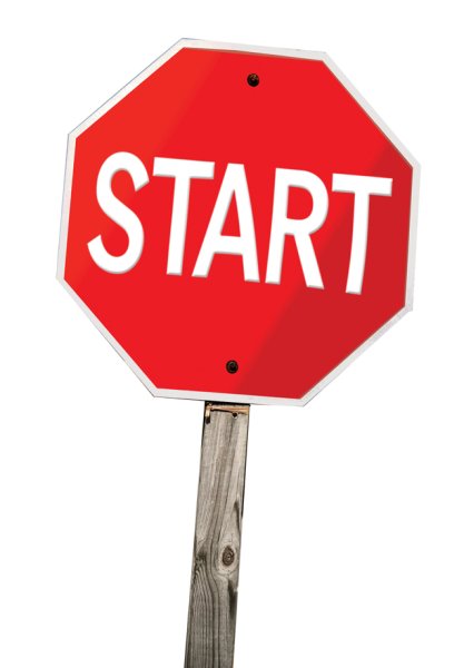 Надпись старт