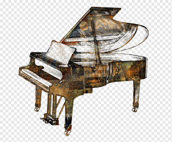 Рояль на прозрачном фоне