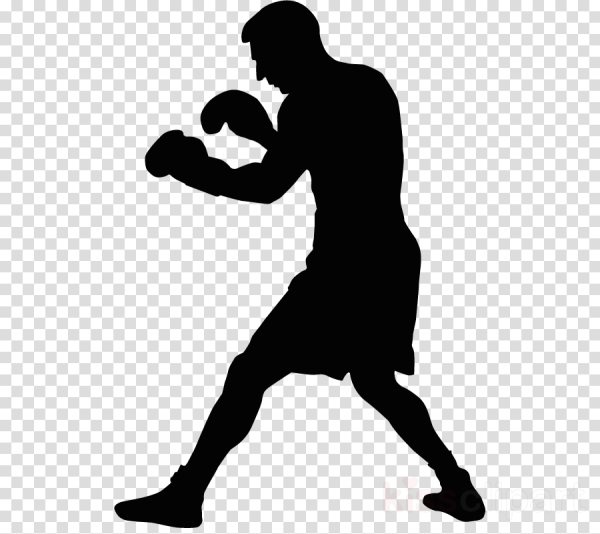 Силуэт спортсмена бокс