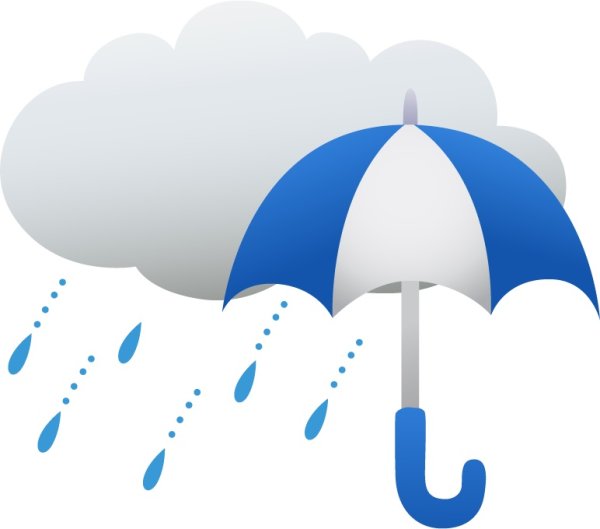 Капли на зонтике