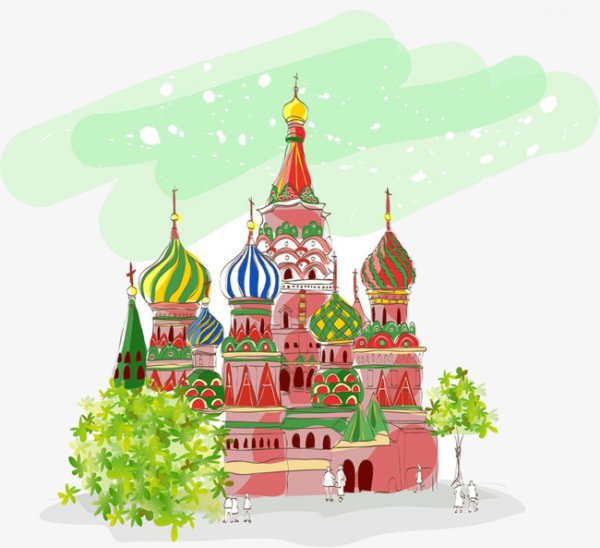 Храм Василия Блаженного на красной площади рисунок