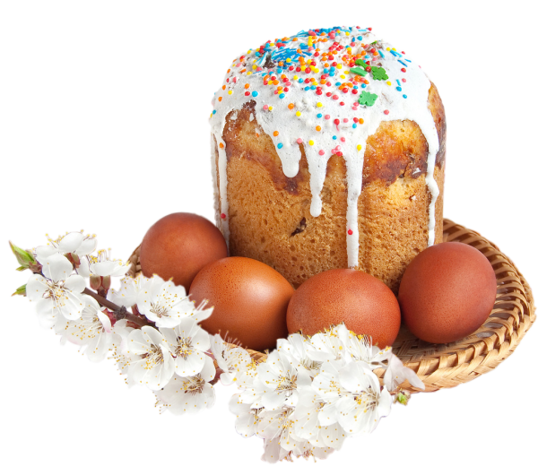 Кулич на прозрачном фоне