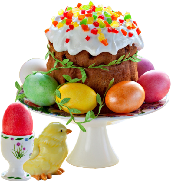 Кулич на прозрачном фоне