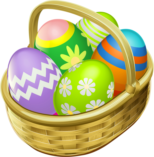 Пасхальные яйца на прозрачном фоне