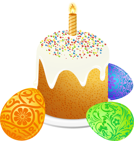 Кулич на прозрачном фоне