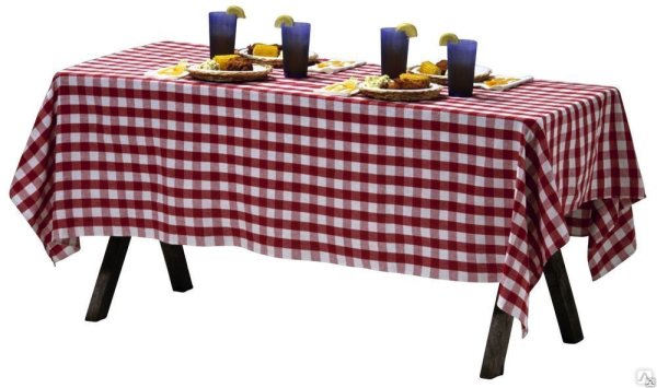 Зеленая скатерть на круглый стол