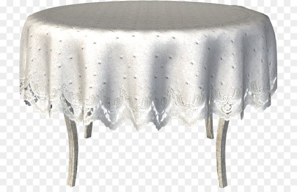 Стол со скатертью на прозрачном фоне