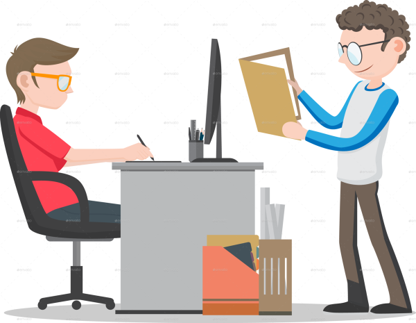 Офисный сотрудник иллюстрация