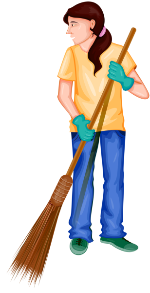 Подметающий человек