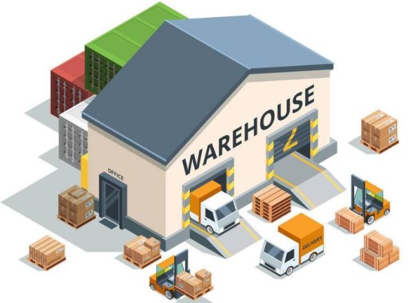 Логистика склад иллюстрация