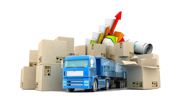 Логистика на прозрачном фоне