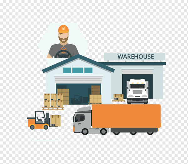 Логистика склад иллюстрация