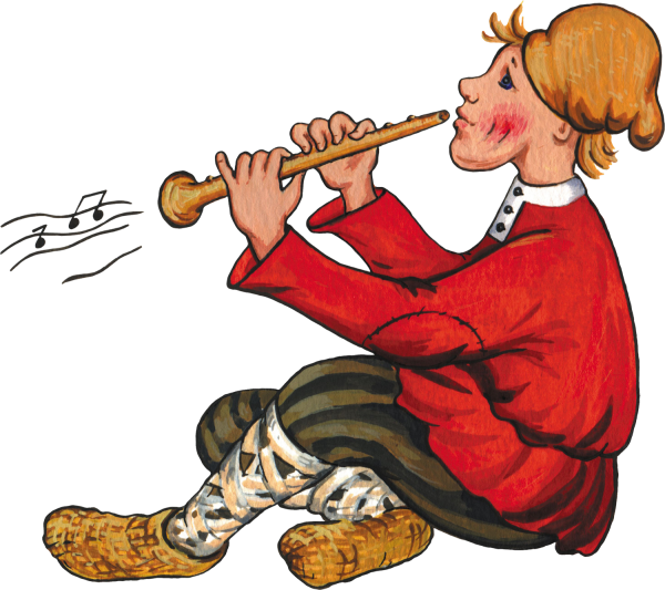 Человек играющий на дудочке