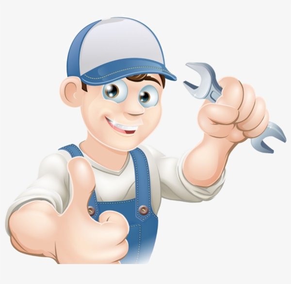 Сантехник с гаечным ключом