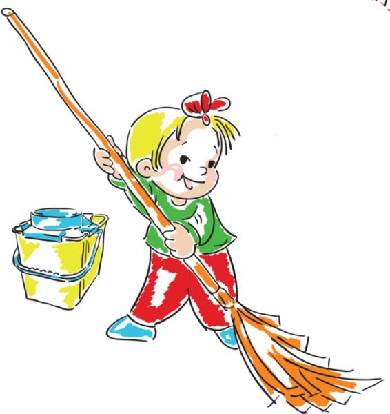 Уборка мультяшная