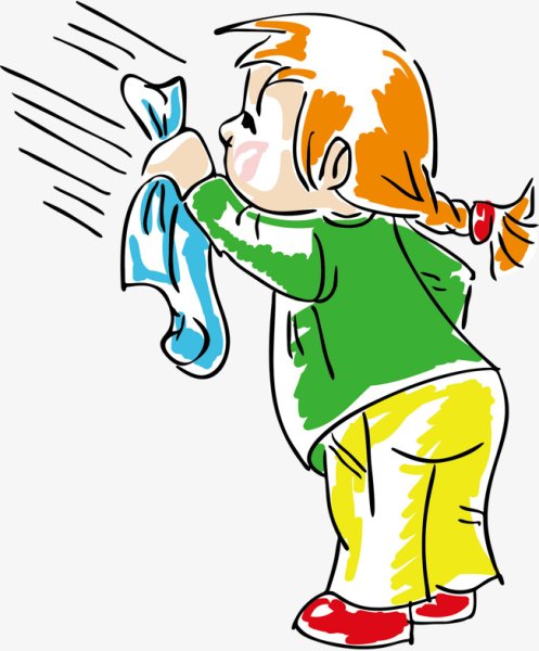 Уборка на прозрачном фоне