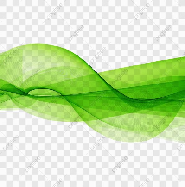 Зеленая абстракция на прозрачном фоне