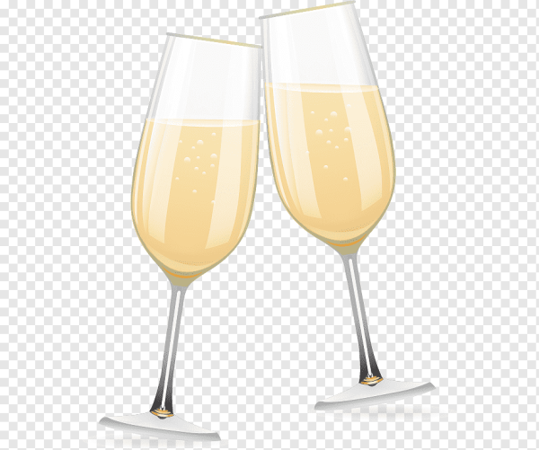 Бокалы с шампанским вектор