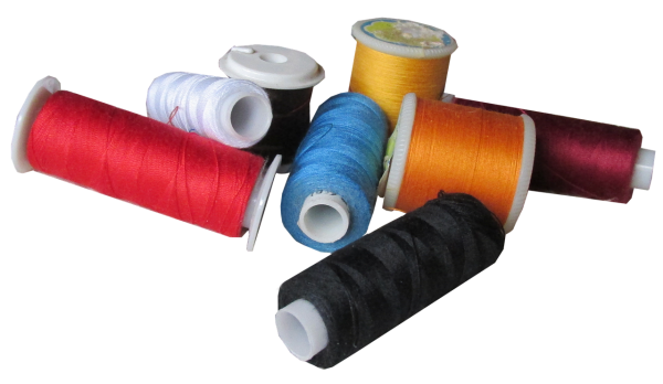 Нитки Швейные на белом фоне