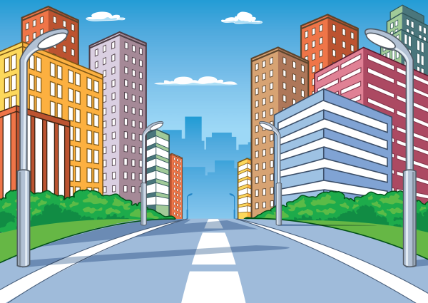 Нарисовать улицу