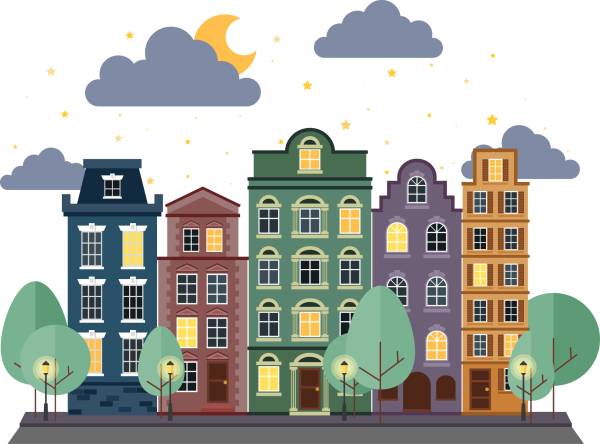 Мультяшный город