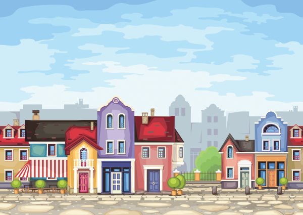 Мультяшная улица