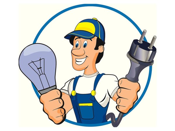 Электромонтер мультяшный