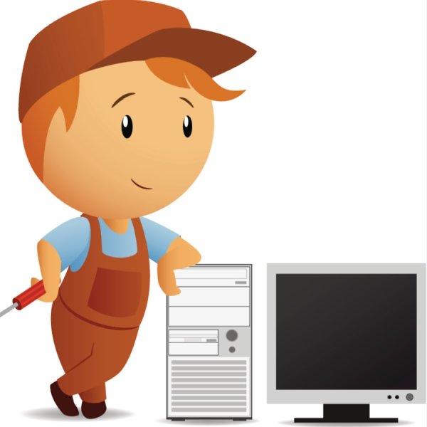 Компьютерный мастер мультяшный