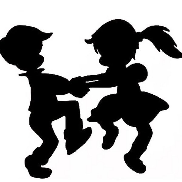 Силуэт мальчика и девочки