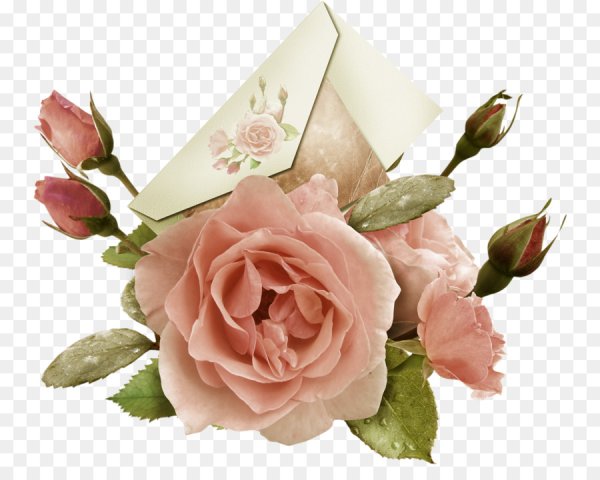 Цветы Винтаж на прозрачном фоне