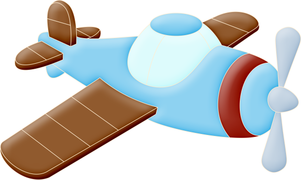 Детский самолет на прозрачном фоне