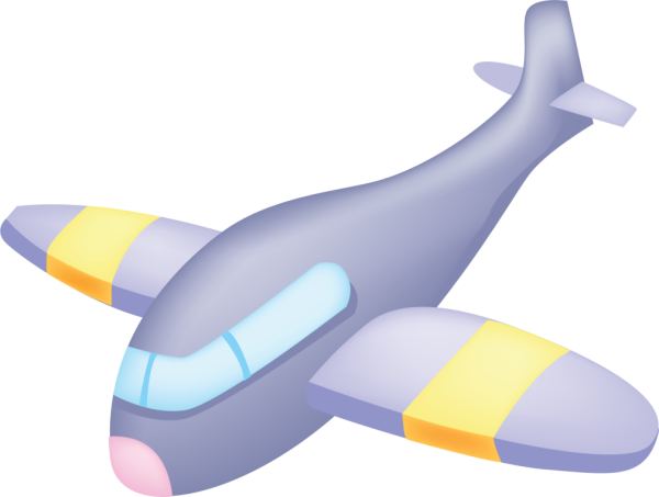 Детский самолет на прозрачном фоне