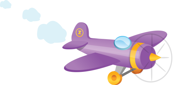 Самолет для детей на прозрачном фоне