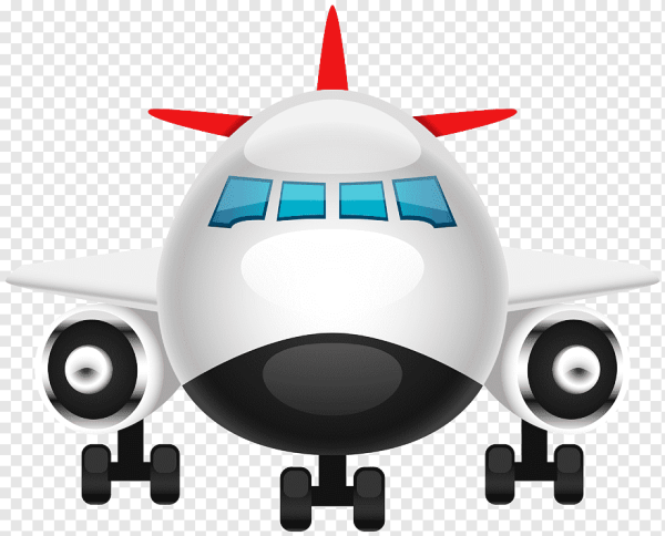 Самолет мультяшный вектор