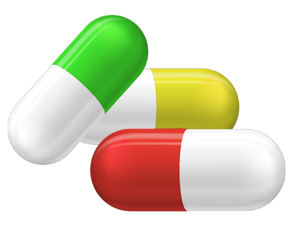 Таблетки пилюли на прозрачном фоне