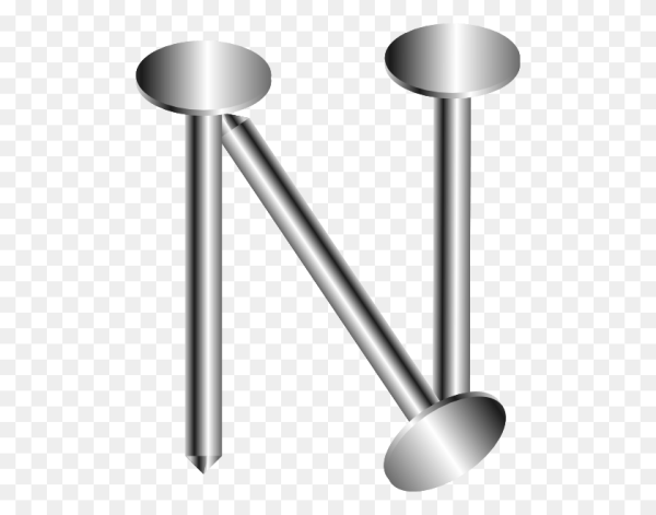 Гвоздь на прозрачном фоне