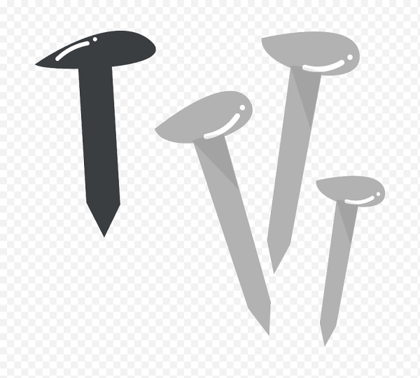 Вбитый гвоздь вектор