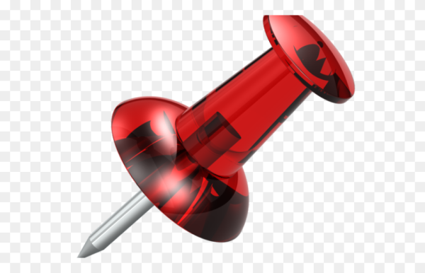 Канцелярская кнопка на прозрачном фоне металлическая