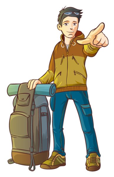 Турист мультяшный