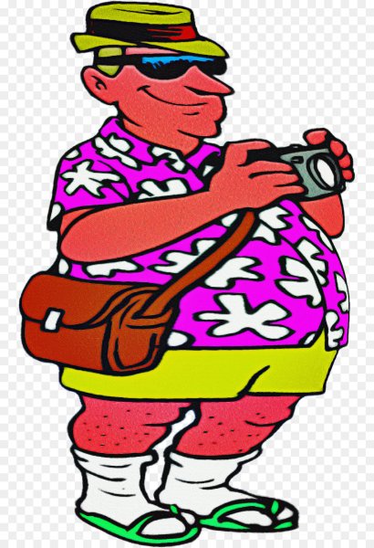 Турист мультяшный