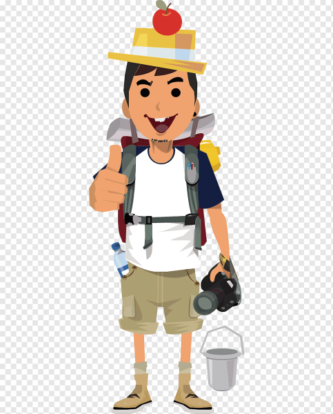 Путешественник на прозрачном фоне