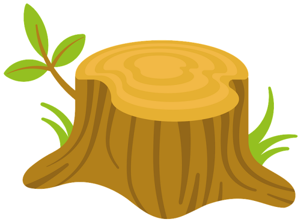 Пенек на прозрачном фоне