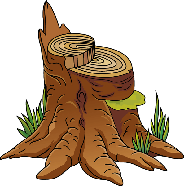 Пень мультяшка