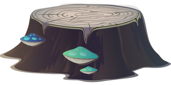 Пеньки на прозрачном фоне